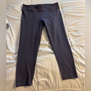 Fabletics Dark Grey High-Waisted PowerHold Cropped Leggings